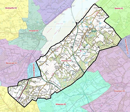 boundary map of the ferintosh community council area at april 2011